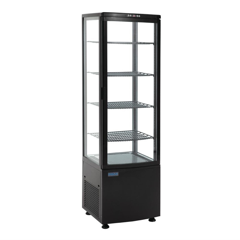 Vitrine réfrgérée Polar 235L 4 côtés vitrés - 515x485xH1690mm